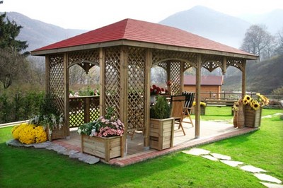 Gazebo on Wooden Gazebo