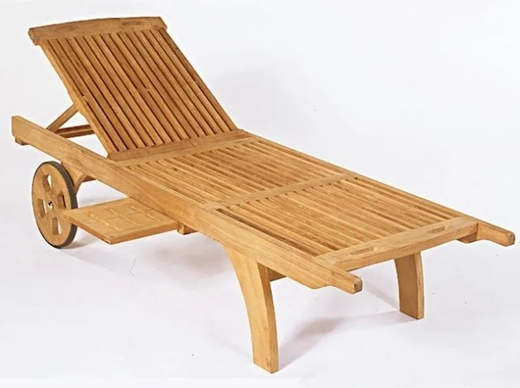 Lettino in teak York