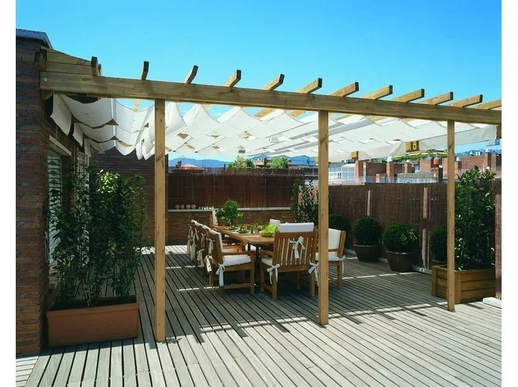 gazebo per terrazza in legno