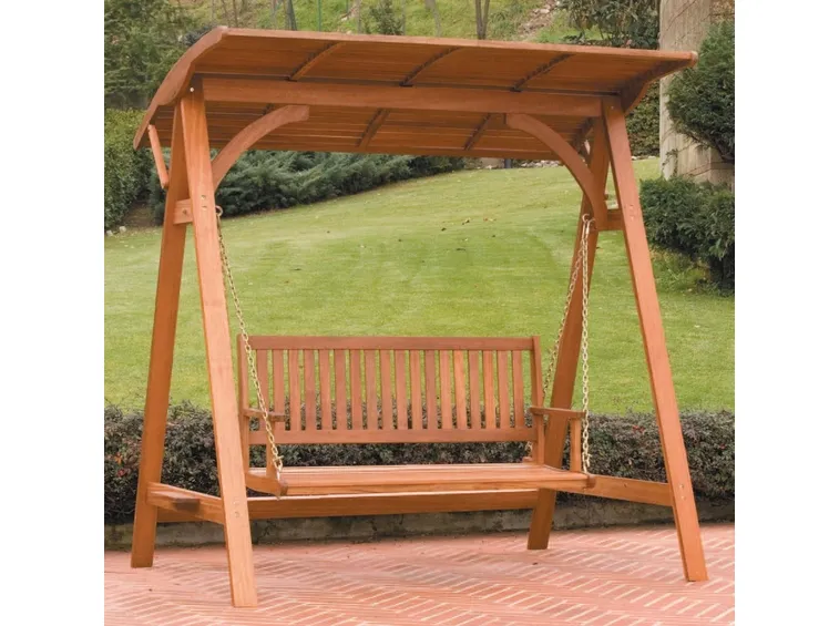 Dondolo da giardino in legno