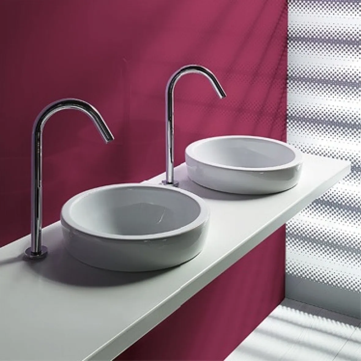 Una elegante realizzazione di lavabo da appoggio