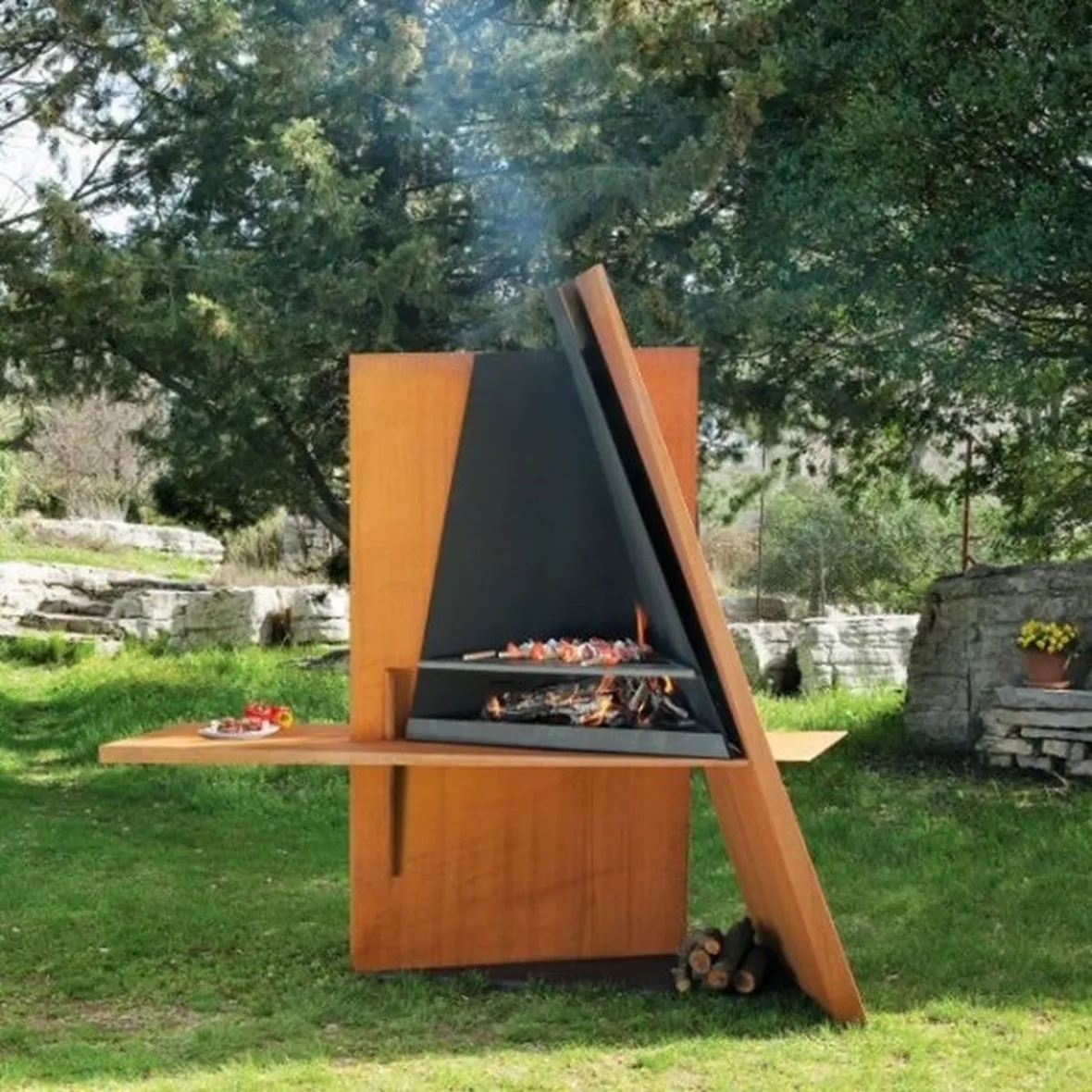 barbecue in pietra lavica