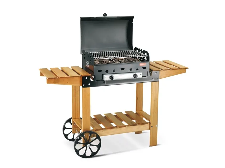 Barbecue a gas con pietra lavica
