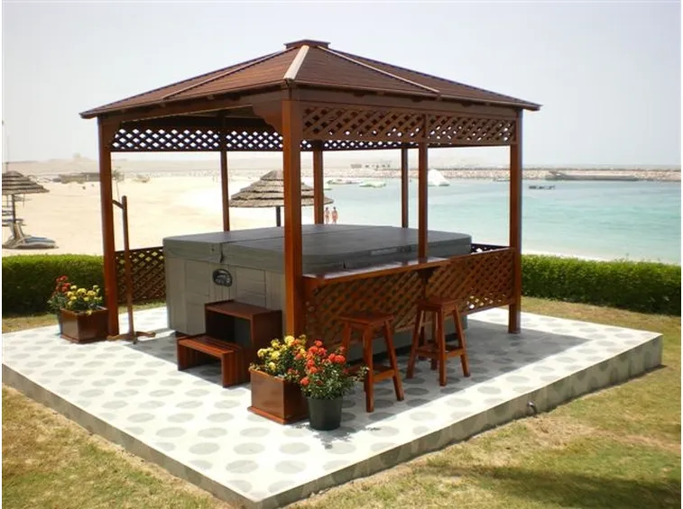 gazebo legno pranzo