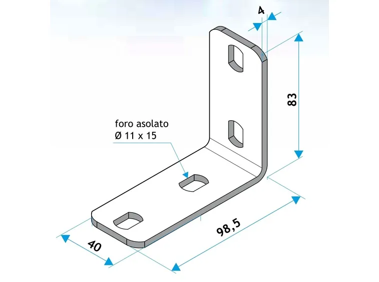 Esempio di staffe a 90°