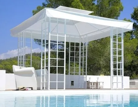 gazebo da giardino in alluminio
