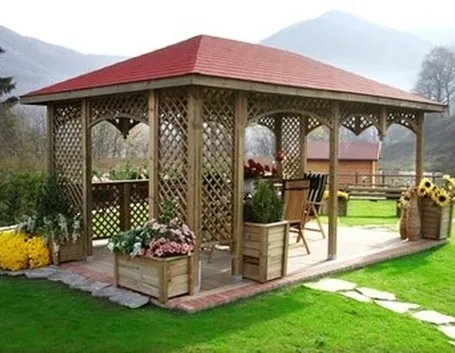 gazebo in legno da giardino