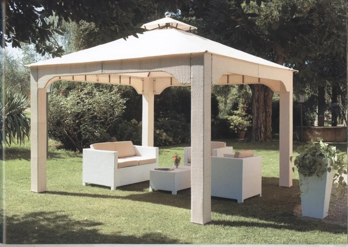Gazebo in polyrattan per giardino
