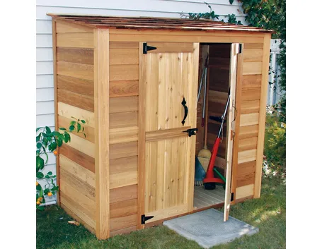 armadio da giardino in legno