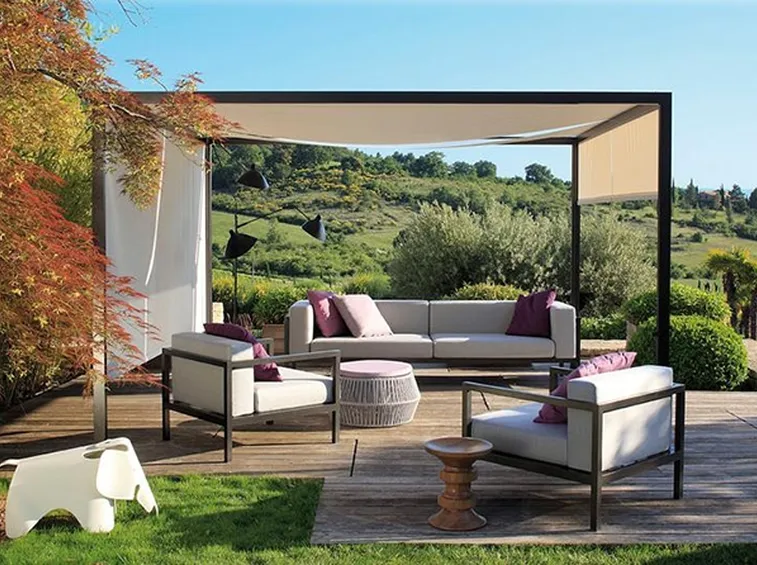Arredamento moderno con gazebo