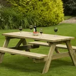 Tavolo giardino con panca in legno