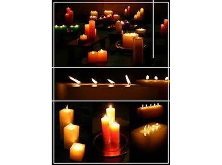 Le candele in giardino