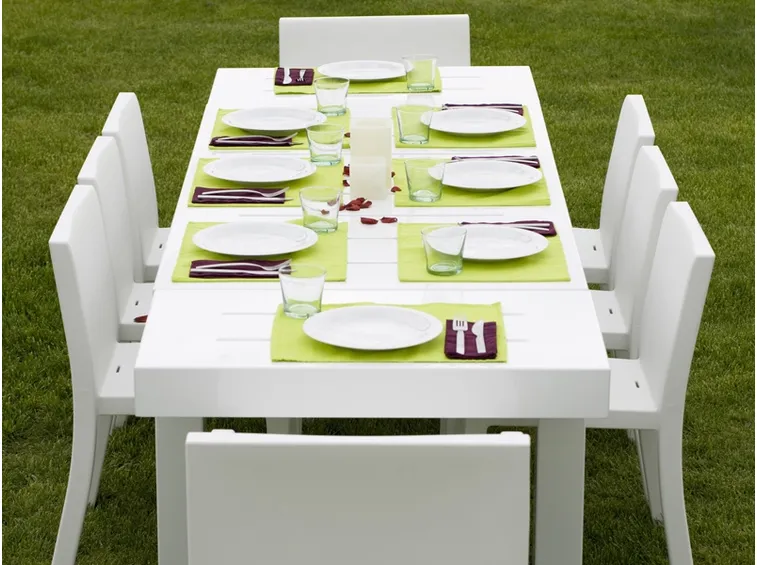 Tavolo da giardino allungabile in resina