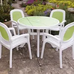 tavolo e sedie da giardino in plastica