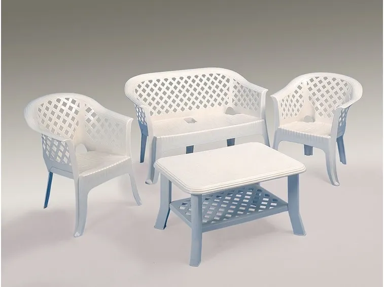 tavolo bianco in plastica giardino