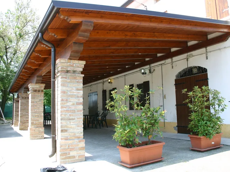 Veranda in legno da esterno