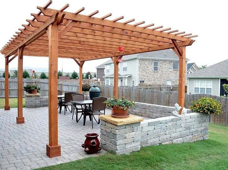 Una pergola in legno