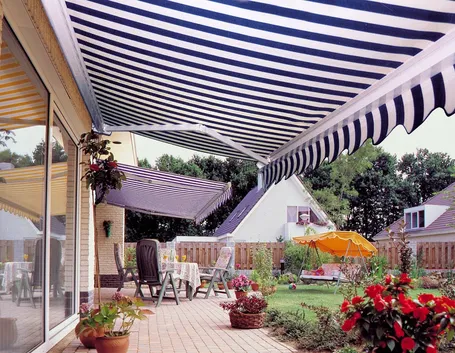 Una tettoia utilizzato come giardino d'inverno