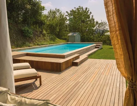 Piscina fuori terra in legno