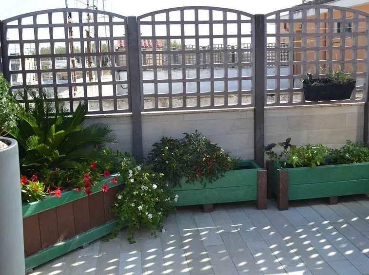 fioriere legno terrazzo