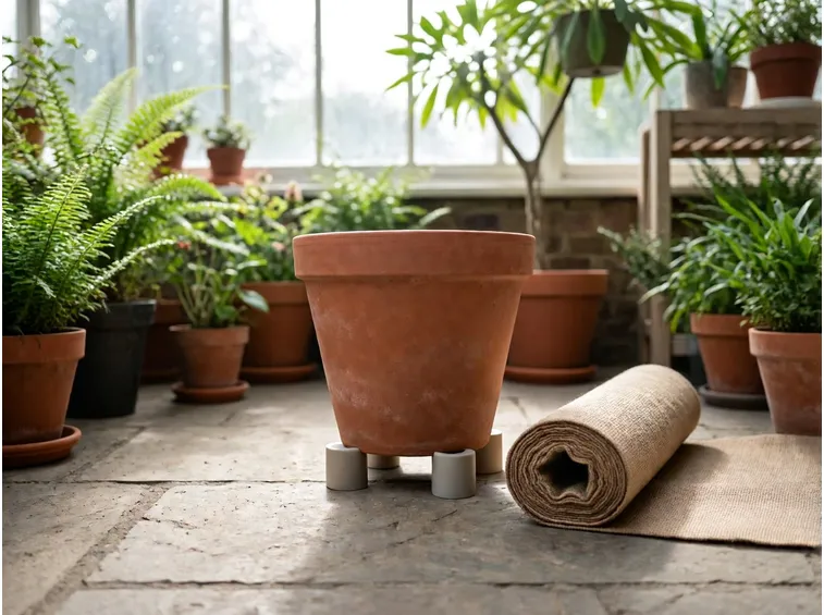 Protezione invernale dei vasi in terracotta