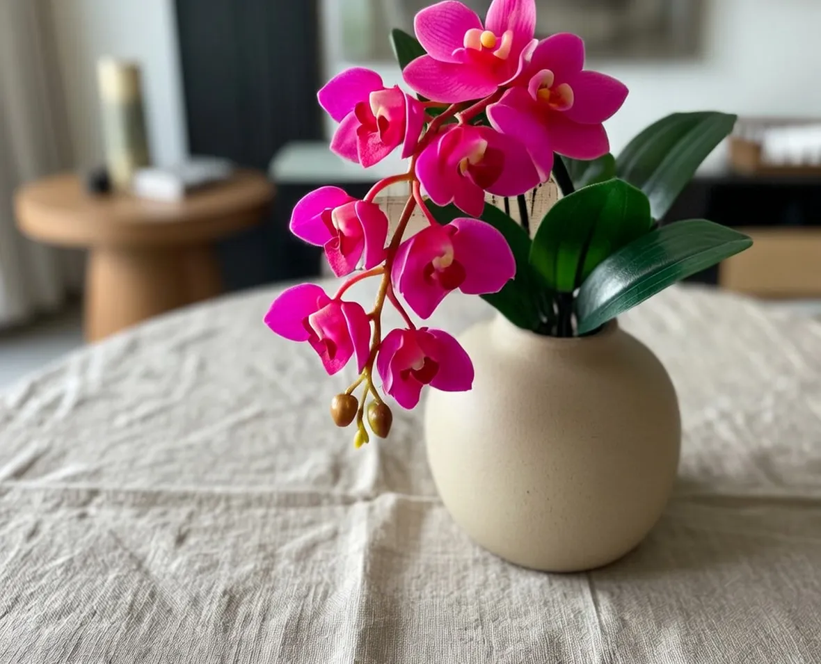 Composizione con orchidee artificiali
