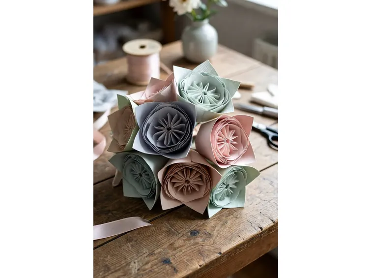Mazzo di fiori di carta