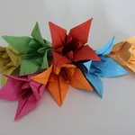 Composizione di fiori origami