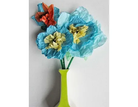 Fiori semplici di carta crespa