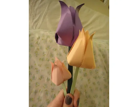Tulipani fiori facili origami