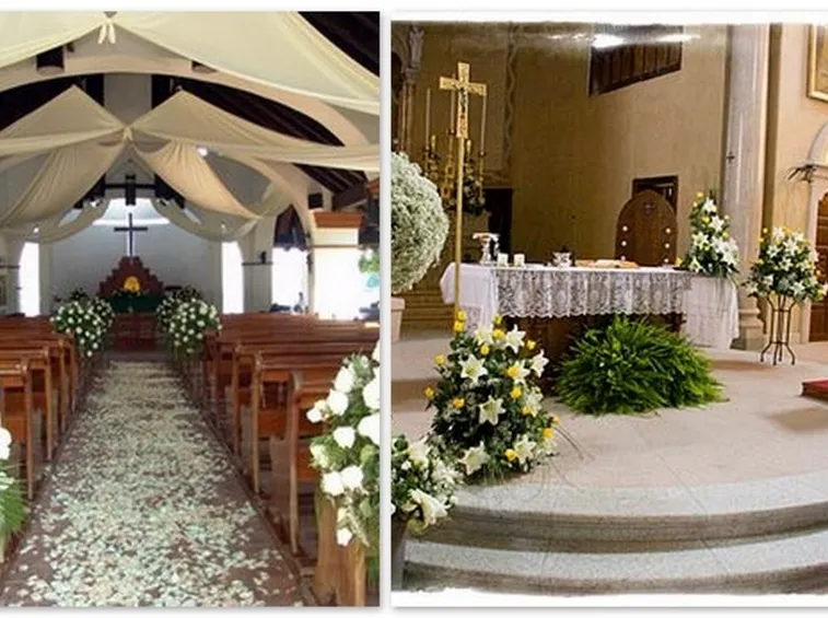 Chiese addobbate con fiori