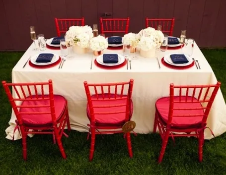 decorazioni rosso, bianco e blu