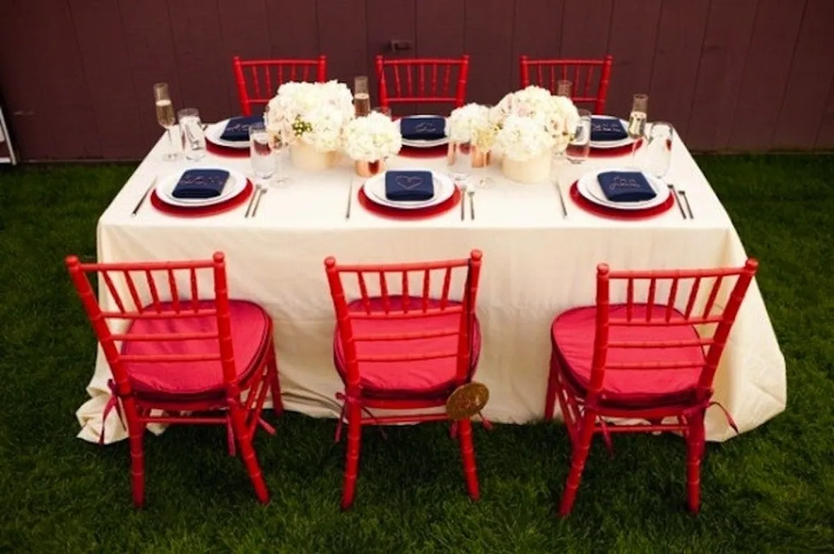 decorazioni rosso, bianco e blu