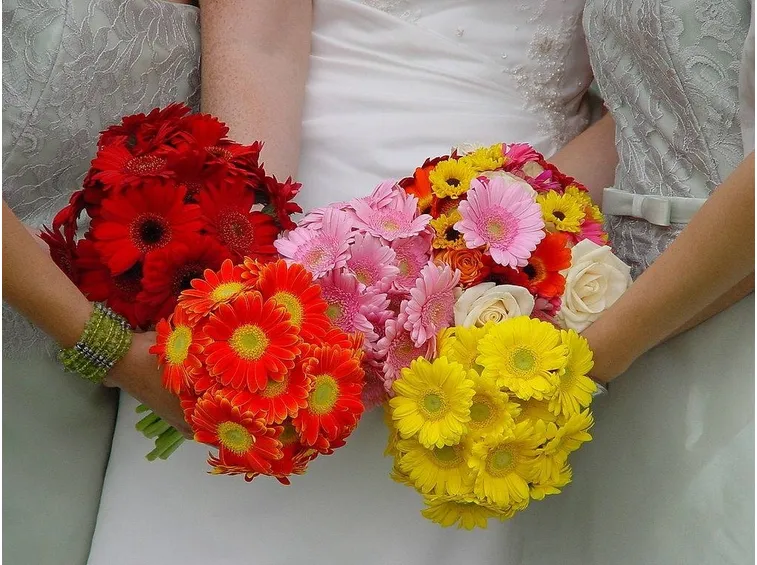 Bouquet sposa con gerbere