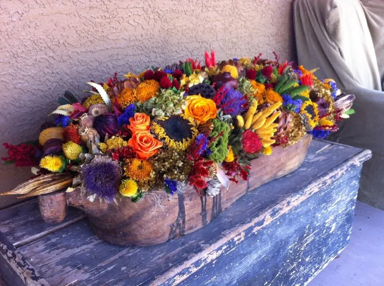 composizione fiori secchi