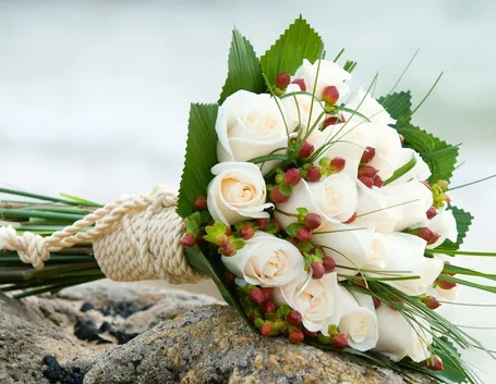 bouquet rose bianche