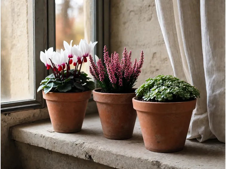 Piante in vaso che reggono il freddo: ciclamino, erica e succulente