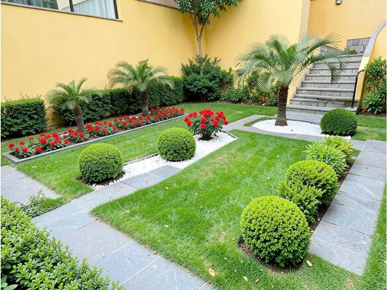 giardino colorato e verdeggiante