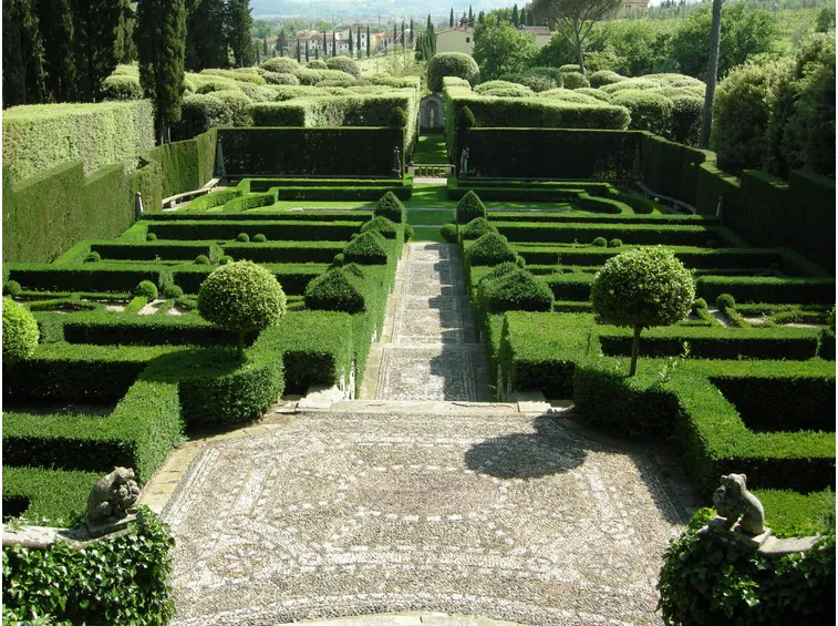 Esmpio lampante di giardino all'italiana