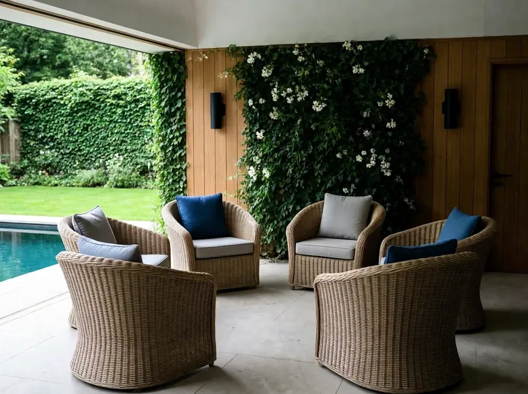 set da giardino a bordopiscina