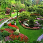 Grande giardino fiorito