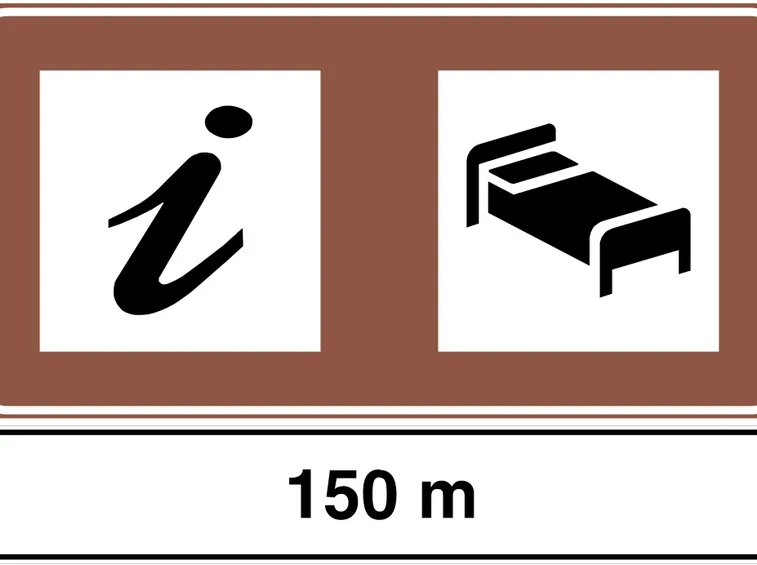 Segnale stradale con indicazione turistica