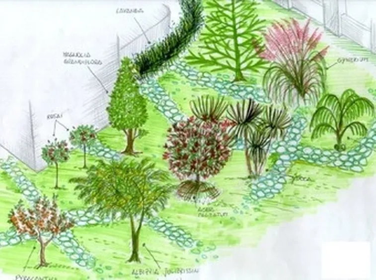 schema per progettazione giardino