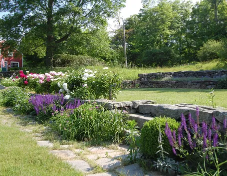 Esempio di un giardino a terrazze