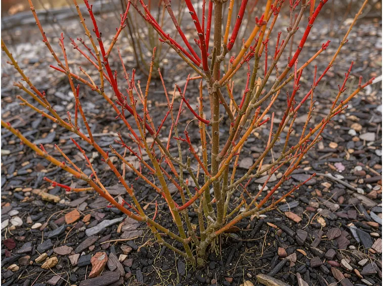 Cornioli da ramo: rosso, arancio e giallo con la potatura giusta