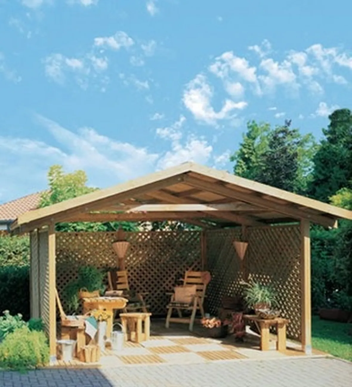 gazebo in legno per giardino