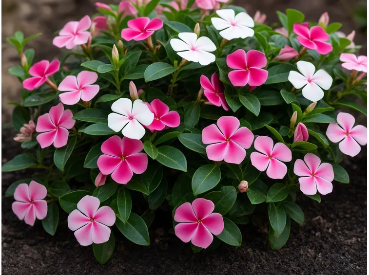 mix di colori vinca rosea