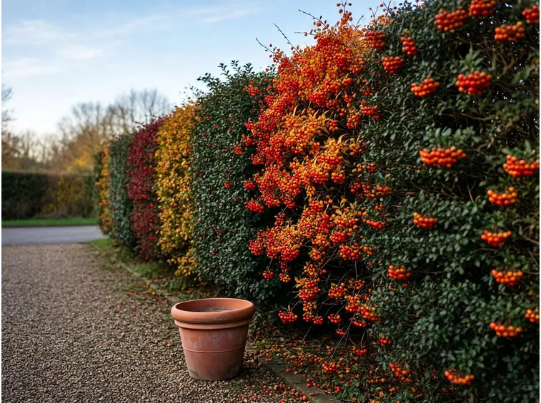 Le specie da preferire: biancospino, prugnolo, cotoneaster e piracanta