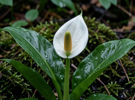 La calla selvatica al momento della sua sbocciatura