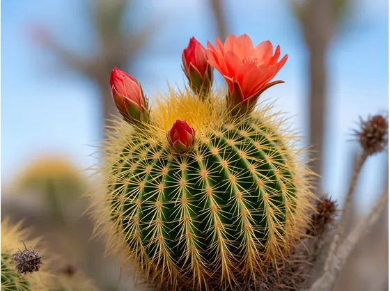 Cactus con fiori